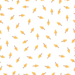 Obraz premium Hand-drawn Cute seamless pattern with orange ice cream. Can be used for wrapping paper, gift wrapping, textiles, etc.