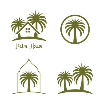 Dates tree palm logo