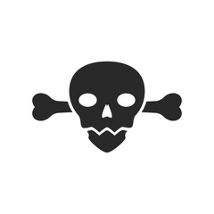 Skull logo icon vector