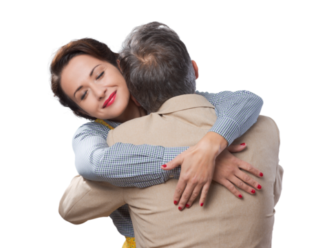 Happy couple embracing