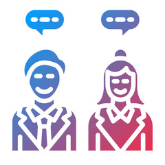 Vector Design Talking Icon Style