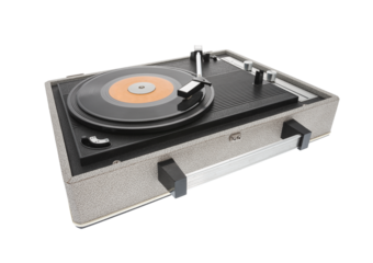 Retro portable turntable.