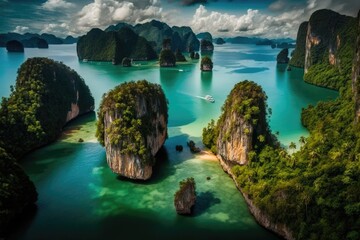 Beautiful natural scenery Islands fit for a James Bond adventure, complete with boats Phang Nga Bay Phuket, Thailand Summer Vacation Trips, Tourist Destinations, Famous Landmarks, Attractions Asia
