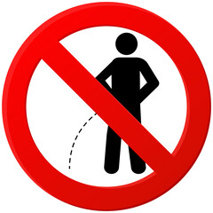 No Prohibition. do not urinate - obrazy, fototapety, plakaty