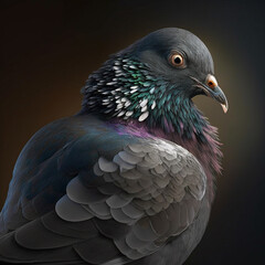 A pigeon bird sitting Generated By AI.