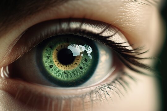 Beautiful Magazine-Style Photography of a Green Human Eye