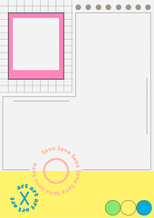 pink background with frame for text