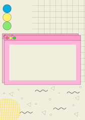 pink background with frame for text