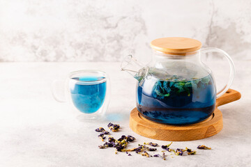 Obraz na płótnie Canvas Organic blue tea Anchan.
