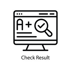 Check Result Vector Outline Icons. Simple stock illustration stock