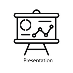 Presentation Vector Outline Icons. Simple stock illustration stock