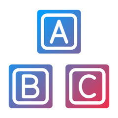 Vector Design ABC Blocks Icon Style