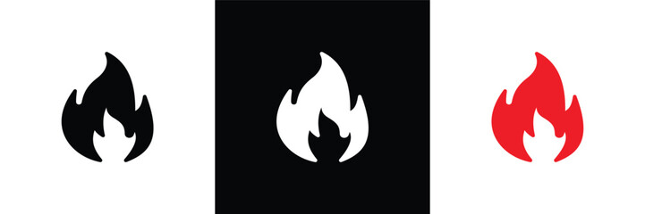 fire icon set. flames icon. fire flame icon symbol sign, vector illustration