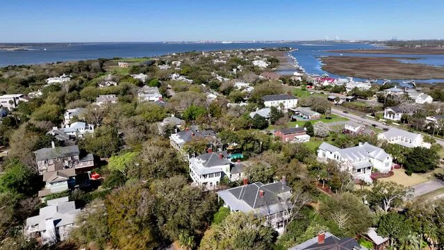 sullivan's island sc, south carolina aerial near charleston sc, south carolina