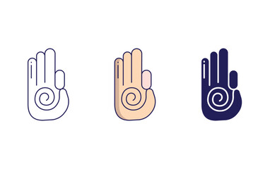 Fototapeta premium Hand vector icon