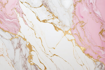 Pink, white and gold marble background. Luxury marble stone texture. Wedding invitation backdrop. Ai generated