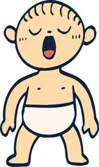 baby standing illustration.