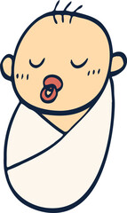 cute newborn illustration.