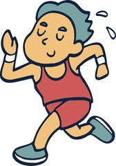 man running illustration.