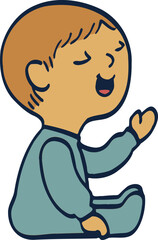 baby sitting illustration.