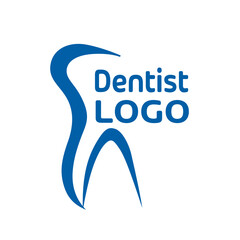 Dentist dental tooth logo template vector