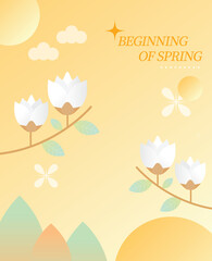 spring flower background illustration