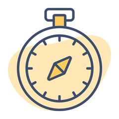 Directional instrument vector, trendy icon of compass