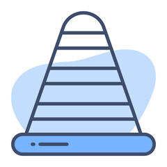 Traffic cone vector design in trendy style, easy to use icon