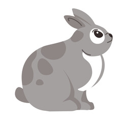 Cute wild hare personage portrait, rabbit vector