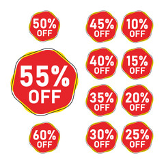 discount tag design vector