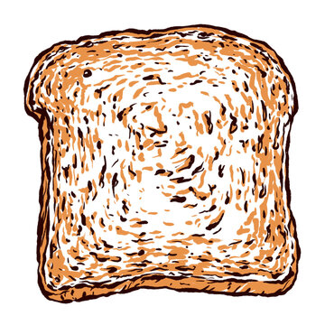 whole wheat bread slice illustration - isolated food drawing on transparent background png - rye bread clipart graphic resource - whole grain pumpernickel bakery bread