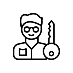 Key Person icon in vector. Logotype