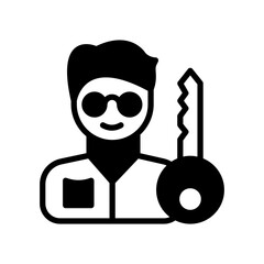 Key Person icon in vector. Logotype