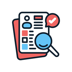 Fototapeta premium Selected Resume icon in vector. Logotype