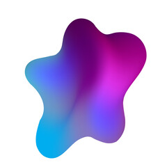 Trendy element Fluid Modern Gradient element design, transparent shape element 