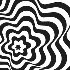 Psychedelic style of Abstract groovy background vector illustration