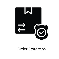 Order Protection Vector Solid Icons. Simple stock illustration stock