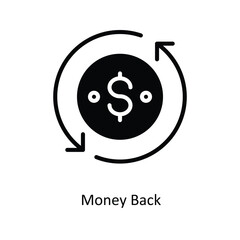 Money Back Vector Solid Icons. Simple stock illustration stock