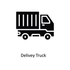 Delivery Truck   Vector Solid Icons. Simple stock illustration stock