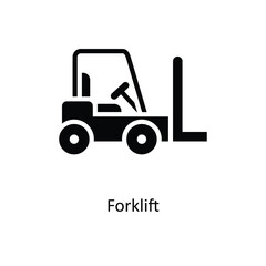 Forklift Vector Solid Icons. Simple stock illustration stock