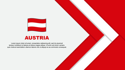 Austria Flag Abstract Background Design Template. Austria Independence Day Banner Cartoon Vector Illustration. Austria Cartoon