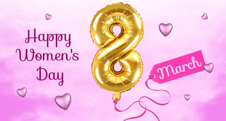 8 March - Happy women's day card