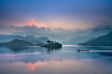 See the romantic and peaceful sunset in Thuong Lam, Tuyen Quang province, Vietnam
