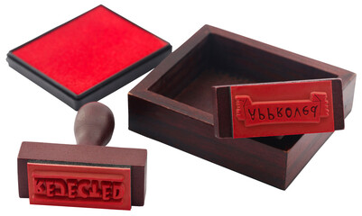 Approved and rejected rubber stamps