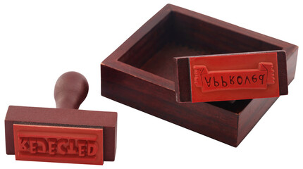 Approved and rejected rubber stamps