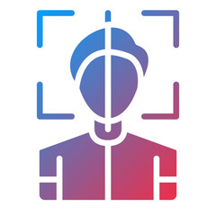 Vector Design Face Scanner Icon Style