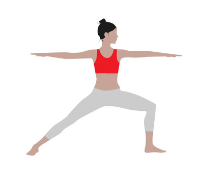 warrior two, Virabhadrasana, pose de yoga du guerrier num&eacute;ro deux 