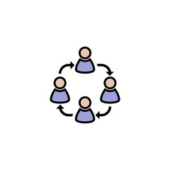 Synergy and partnership concept icon isolated on white background