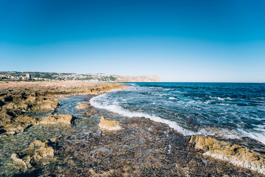 Rocky beach of Xabia Alicante, Spain