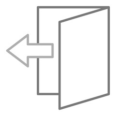 Logout Greyscale Line Icon